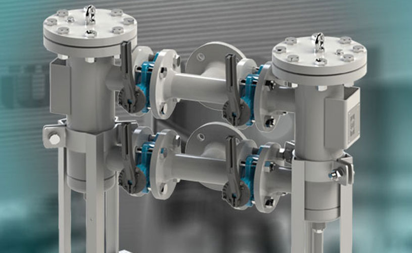 Schuenemann Filter F311 und F605 freigestellt vor verschwommenem Hintergrund