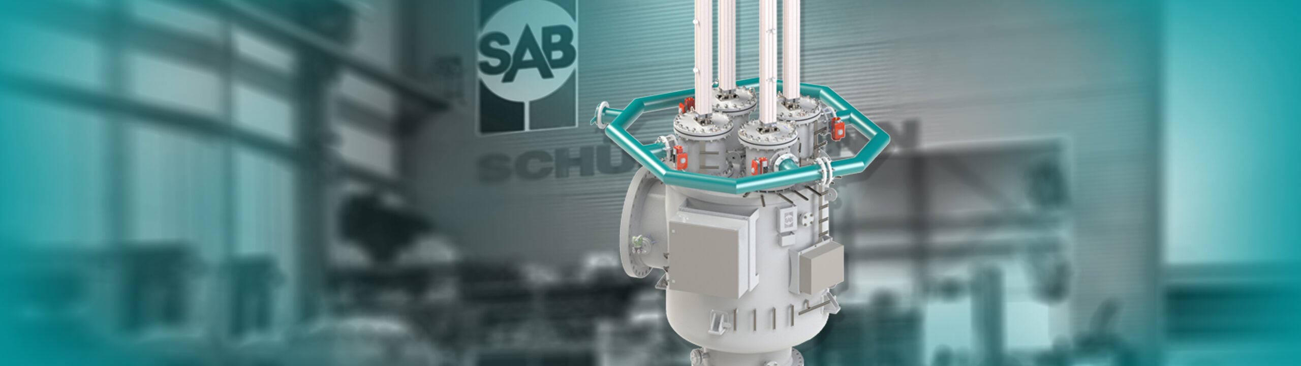 Schuenemann Filter F480 freigestellt vor verschwommenem Hintergrund
